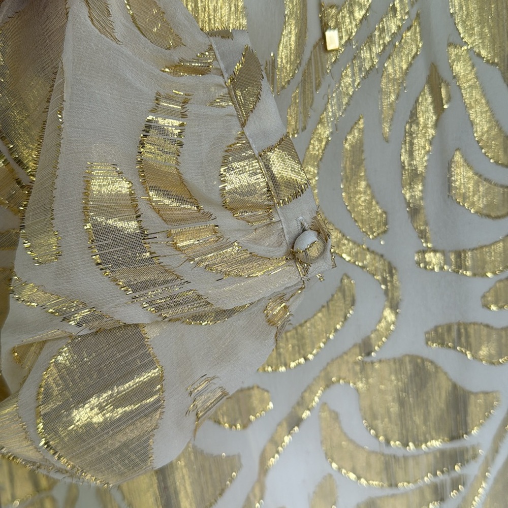 Alex Marie Gold Ruffle Blouse - Picture 3 of 6